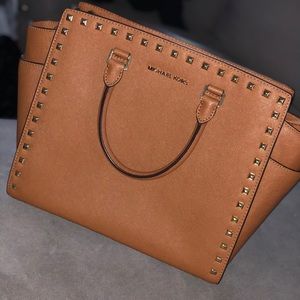 Michael Kors studded Selma satchel